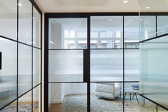 Glass Partitioning with Frosting for privacy