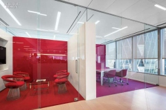 Colour coding to fit corporate brand with glass partitioning