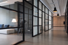 Aluminium and glass partition