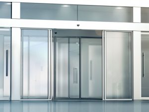 Automated sliding door entrance